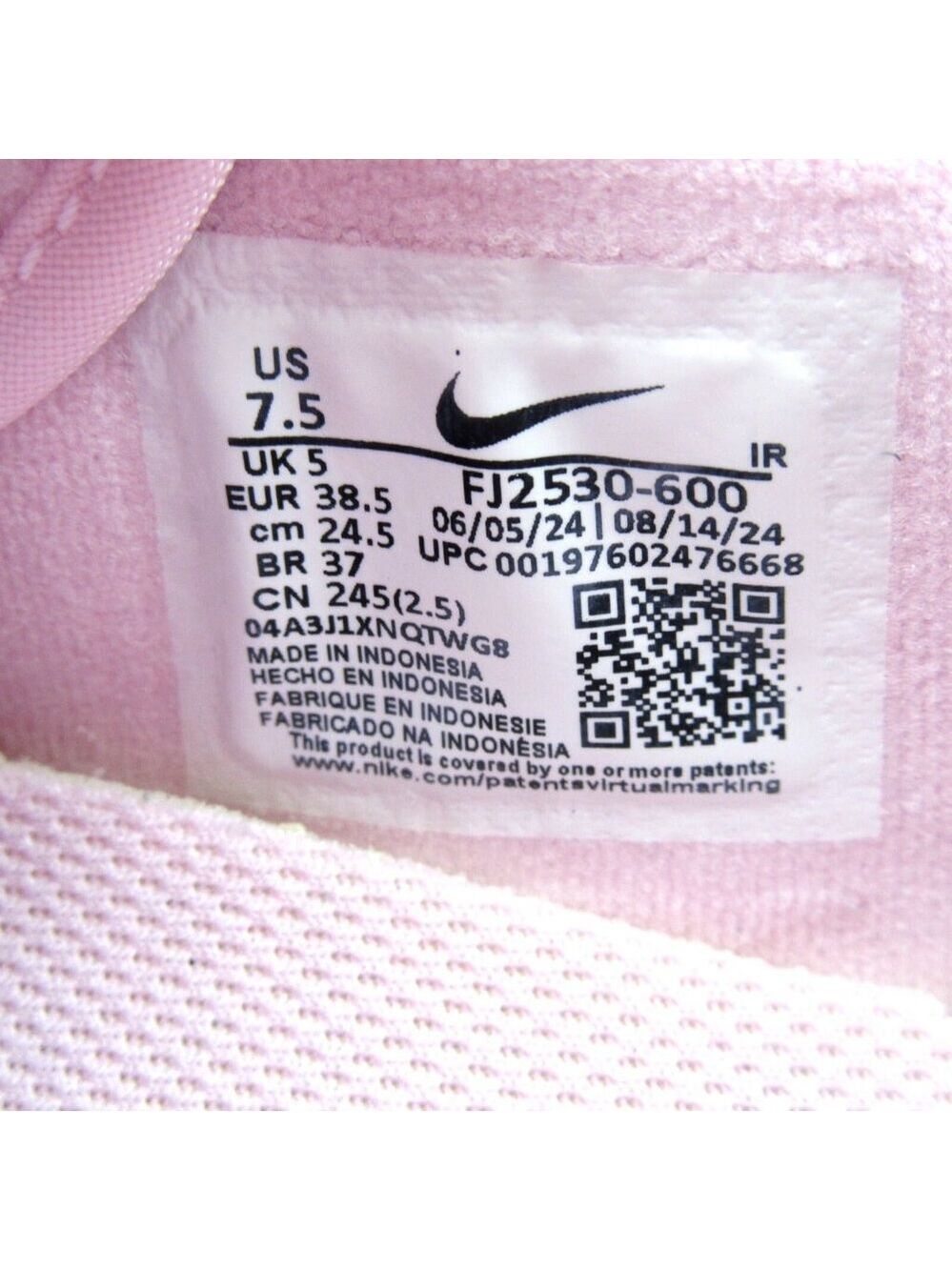 Nike Cortez VTNG Pink Gum White Foam Womens Size 7.5 Shoes NEW - Picture 10 of 13